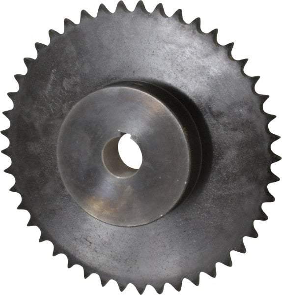 Browning - 45 Teeth, 1/2" Chain Pitch, Chain Size 40, Finished Bore Sprocket - 1" Bore Diam, 7.168" Pitch Diam, 7.45" Outside Diam - Caliber Tooling