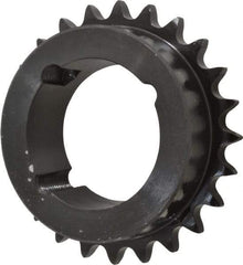 Browning - 24 Teeth, 1/2" Chain Pitch, Chain Size 40, TB Bushed Sprocket - 3.831" Pitch Diam, 4.1" Outside Diam - Caliber Tooling