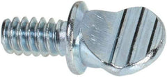 Value Collection - #6-32 Oval Shoulder Steel Thumb Screw - 1/4" OAL, 0.29" Head Height, Zinc-Plated Finish - Caliber Tooling