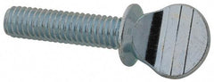 Value Collection - 5/16-18 Oval Shoulder Steel Thumb Screw - 1-1/4" OAL, 0.67" Head Height, Zinc-Plated Finish - Caliber Tooling