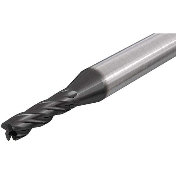 Iscar - 22mm, 38mm LOC, 20mm Shank Diam, 105mm OAL, 4 Flute, Solid Carbide Square End Mill - Single End, TiAlN Finish, Spiral Flute, 30° Helix, Right Hand Cut, Right Hand Flute - Caliber Tooling