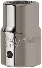 Paramount - 3/4", 3/4" Drive, Standard Hand Socket - 12 Points, 2" OAL, Chrome Finish - Caliber Tooling