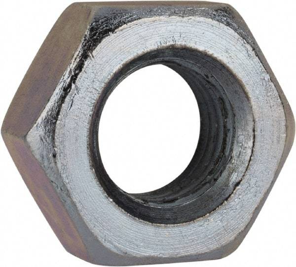 Value Collection - M10x1.25 Metric Fine Steel Right Hand Hex Nut - 17mm Across Flats, 8mm High, Zinc-Plated Finish - Caliber Tooling