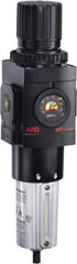 ARO/Ingersoll-Rand - 3/4" NPT Port Heavy Duty 1 Piece Filter/Regulator FRL Unit - Metal Bowl, 236 SCFM, 250 Max psi, 13.642" High x 4.091" Long, Manual Drain - Caliber Tooling