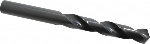 Precision Twist Drill - 1-1/16", 118° Point, Spiral Flute, High Speed Steel Taper Length Drill Bit - Oxide Finish, 6-5/8" Flute Length, 11-1/4" OAL, Series R51 - Caliber Tooling