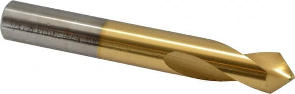 Precision Twist Drill - 3/4" Body Diam, 90°, 5" OAL, High Speed Steel Spotting Drill - Caliber Tooling