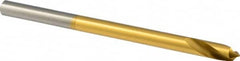 Precision Twist Drill - 1/4" Body Diam, 90°, 4" OAL, High Speed Steel Spotting Drill - Caliber Tooling