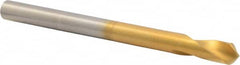 Precision Twist Drill - 3/8" Body Diam, 90°, 5" OAL, High Speed Steel Spotting Drill - Caliber Tooling