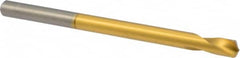 Precision Twist Drill - 1/4" Body Diam, 120°, 4" OAL, High Speed Steel Spotting Drill - Caliber Tooling