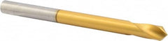 Precision Twist Drill - 3/8" Body Diam, 120°, 5" OAL, High Speed Steel Spotting Drill - Caliber Tooling