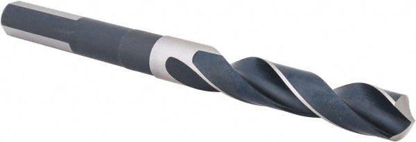 Precision Twist Drill - 35/64" Drill, 118° Point, High Speed Steel Silver Deming & Reduced Shank Drill Bit - Caliber Tooling