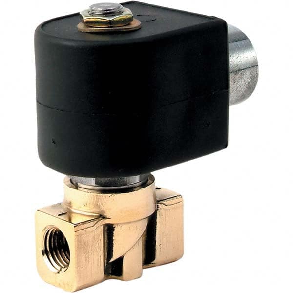 Parker - 120/60 - 110/50 VAC 1/8" NPT Port Stainless Steel Two-Way Direct Acting Solenoid Valve - Caliber Tooling