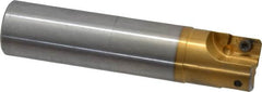 Superbee - 0.07 to 0.13 Inch Cutting Radius, 1 Inch Cutter Diameter, 2 Style EM15 Inserts, 1 Inch Shank Diameter, Indexable Convex Radius Cutter - 4.5 Inch Overall Length - Caliber Tooling