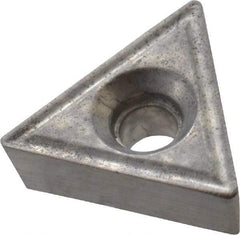 Interstate - TT221 Grade I55 Carbide Turning Insert - Uncoated, 60° Triangle, 1/4" Inscr Circle, 1/8" Thick, 1/64" Corner Radius - Caliber Tooling