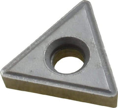 Interstate - TT322 Grade I22 Carbide Turning Insert - Uncoated, 60° Triangle, 3/8" Inscr Circle, 1/8" Thick, 1/32" Corner Radius - Caliber Tooling