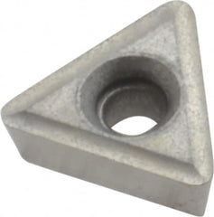 Made in USA - TT21.51 Grade I55 Carbide Turning Insert - Uncoated, 60° Triangle, 1/4" Inscr Circle, 3/32" Thick, 1/64" Corner Radius - Caliber Tooling