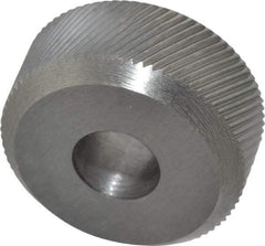 Made in USA - 3/8 Inch Face Width, 3/4 Inch Diameter, High Speed Steel Knurl Wheel Set - 1/4 Inch Hole Diameter, Beveled Face Knurl, Left and Right Hand Diagonal Pattern, Form, KP Series - Exact Industrial Supply