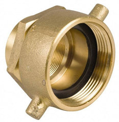 EVER-TITE Coupling Products - 2-1/2 FNST x 1-1/2 FNPT Hydrant Swivel Adapter - Brass - Caliber Tooling