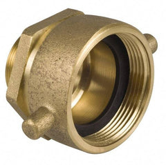 EVER-TITE Coupling Products - 2-1/2 FNST x 2-1/2 MNPT Hydrant Swivel Adapter - Brass - Caliber Tooling