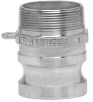 EVER-TITE Coupling Products - 3" Stainless Steel Cam & Groove Suction & Discharge Hose Male Adapter Male NPT Thread - Part F, 3" Thread, 200 Max psi - Caliber Tooling