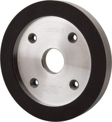 Norton - 6" Diam, 1-1/4" Hole Size, 3/4" Overall Thickness, 220 Grit, Type 6 Tool & Cutter Grinding Wheel - Very Fine Grade, Diamond, R Hardness, Resinoid Bond - Caliber Tooling