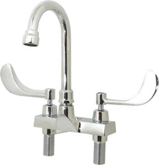 Speakman - Wrist Blade Handle, Centerset Bathroom Faucet - Two Handle, Internal Drain, Gooseneck Spout - Caliber Tooling