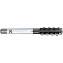 OSG - 5/8-18 UNF, 3 Flute, TiCN Finish, Powdered Metal Spiral Point Tap - Plug Chamfer, Right Hand Thread, 3-13/16" OAL, 1-13/16" Thread Length, 0.48" Shank Diam, 3B Class of Fit, Series 312 - Exact Industrial Supply