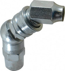 PRO-LUBE - 7,000 Operating psi, 3-1/2" Long, 1/8 Thread, Zinc Plated Grease Gun Coupler - NPT Thread - Caliber Tooling