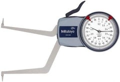 Mitutoyo - 3.2 to 4" Inside Dial Caliper Gage - 0.0005" Graduation, 0.0015" Accuracy, 3.3" Leg Length, 0.31" Deep x 0.06" Wide Groove, Ball Contact Points - Caliber Tooling