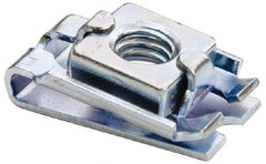 Made in USA - 5/16-18 Screw, 0.096 to 0.141" Thick, Spring Steel U Nut Retainer - 1/2" Center Edge, Zinc-Plated Finish - Caliber Tooling