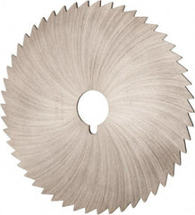 Made in USA - 6" Diam x 5/64" Blade Thickness x 1" Arbor Hole Diam, 42 Tooth Slitting and Slotting Saw - Arbor Connection, Right Hand, Uncoated, High Speed Steel, Concave Ground - Caliber Tooling