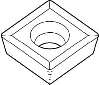 Kennametal - SPEN4401 Grade KY3500 Ceramic Milling Insert - Uncoated, 1/4" Thick, 1/2" Inscribed Circle - Caliber Tooling