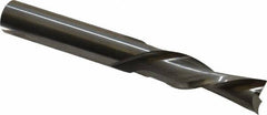 Onsrud - 3/8" Cutting Diam x 1-1/4" Length of Cut, 2 Flute, Downcut Spiral Router Bit - Uncoated, Right Hand Cut, Solid Carbide, 3" OAL x 3/8" Shank Diam, Double Edge, 30° Helix Angle - Caliber Tooling