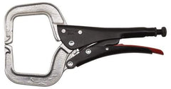 Proto - 11-3/8" OAL C-Clamp Locking Pliers - 15/32" Jaw Width, 3-9/64" Jaw Depth, 3-17/32" Jaw Opening, Standard Handle - Caliber Tooling