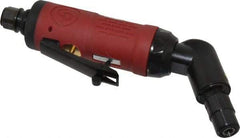 Chicago Pneumatic - 1/4" Collet, Angle Handle, Angle Air Die Grinder - 23,000 RPM, Rear Exhaust, 8 CFM, 0.28 hp, 6.21 bar, 1/4" Inlet - Caliber Tooling