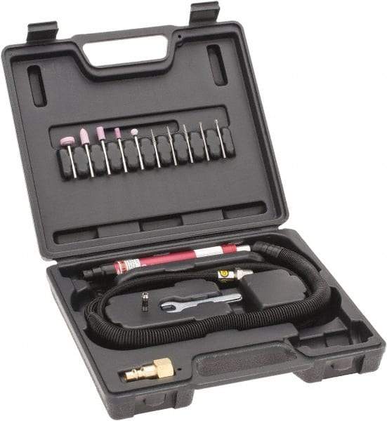 Chicago Pneumatic - 7 CFM, Pencil Grinder Kit - 60,000 RPM, 6.3 bar Air Pressure, 90 psi Air Pressure - Caliber Tooling