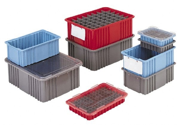 LEWISBins+ - 0.51 Cu. Ft. Red Polyethylene Dividable Container - Exact Industrial Supply