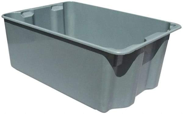 MFG Tray - 500 Lb Load Capacity Gray Fiberglass Tote Container - Stacking, Nesting, 27-1/2" Long x 20" Wide x 14.1" High - Caliber Tooling