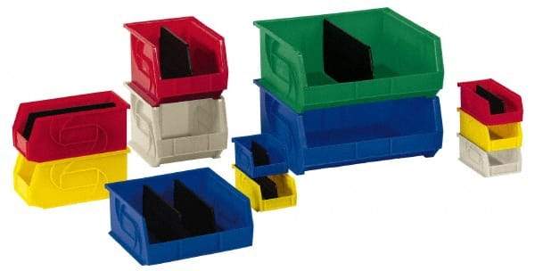 LEWISBins+ - 40 Lb. Load Capacity, 14-3/4" Deep, Green Polypropylene Hopper Stacking Bin - 7" High x 16-1/2" Wide x 14-3/4" Long - Caliber Tooling