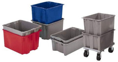 LEWISBins+ - 2.1 Cu. Ft. Gray Polyethylene Tote Container - 26.1" Long x 18.7" Wide x 10.5" High - Caliber Tooling