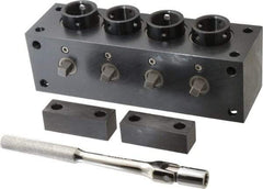 Yuasa - Series 5C, Horizontal Multi-Collet Chuck Block - Manually Activated, 3" Base Diam Width - Caliber Tooling