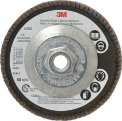 3M - 4-1/2" 60 Grit 5/8-11 Center Hole Type 29 Zirconia Alumina Flap Disc - Caliber Tooling