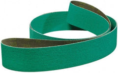 3M - 2" Wide x 48" OAL, 60 Grit, Zirconia Alumina Abrasive Belt - Zirconia Alumina, Medium, Coated, Y Weighted Cloth Backing, Wet/Dry, Series 577F - Caliber Tooling