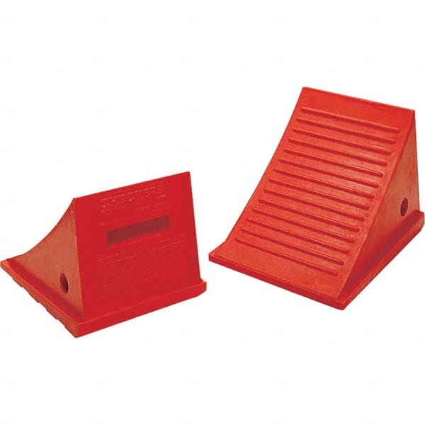 Checkers - 1 2-Piece 9" Wide x 8-1/4" High x 11-1/2" Deep Polyurethane Wheel Chock - Caliber Tooling