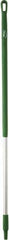 Vikan - 51 x 1-1/4" Aluminum Squeegee Handle - European Threaded Connection, Green - Caliber Tooling