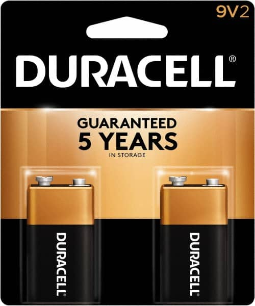 Duracell - Size 9V, Alkaline, 2 Pack, Standard Battery - 9 Volts, Snap Terminal - Caliber Tooling