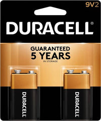 Duracell - Size 9V, Alkaline, 2 Pack, Standard Battery - 9 Volts, Snap Terminal - Caliber Tooling