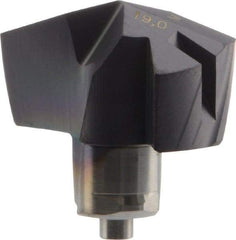 Iscar - Series ICM, 19mm Diam Grade IC908 140° Replaceable Drill Tip - Carbide, TiAlN Finish, 19 Seat Size - Caliber Tooling