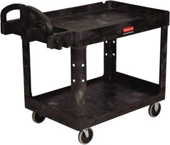 Rubbermaid - 500 Lb Capacity, 25" Wide x 43-7/8" Long x 32-3/4" High Standard Utility Cart - 2 Shelf, Plastic - Caliber Tooling