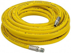 Continental ContiTech - 1/2" ID x 0.89" OD 50' Long Oil Resistant Air Hose - MNPT x MNPT Ends, 500 Working psi, -20 to 190°F, 1/2" Fitting, Yellow - Caliber Tooling